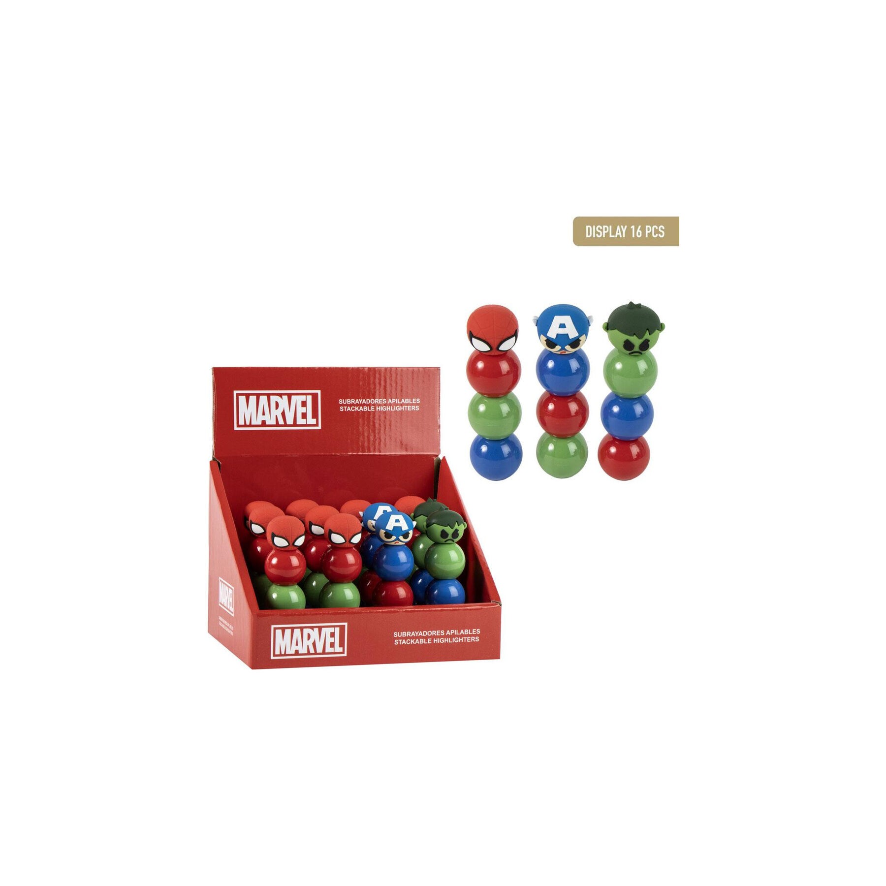 Subrayador apilable Vengadores Avengers Marvel surtido