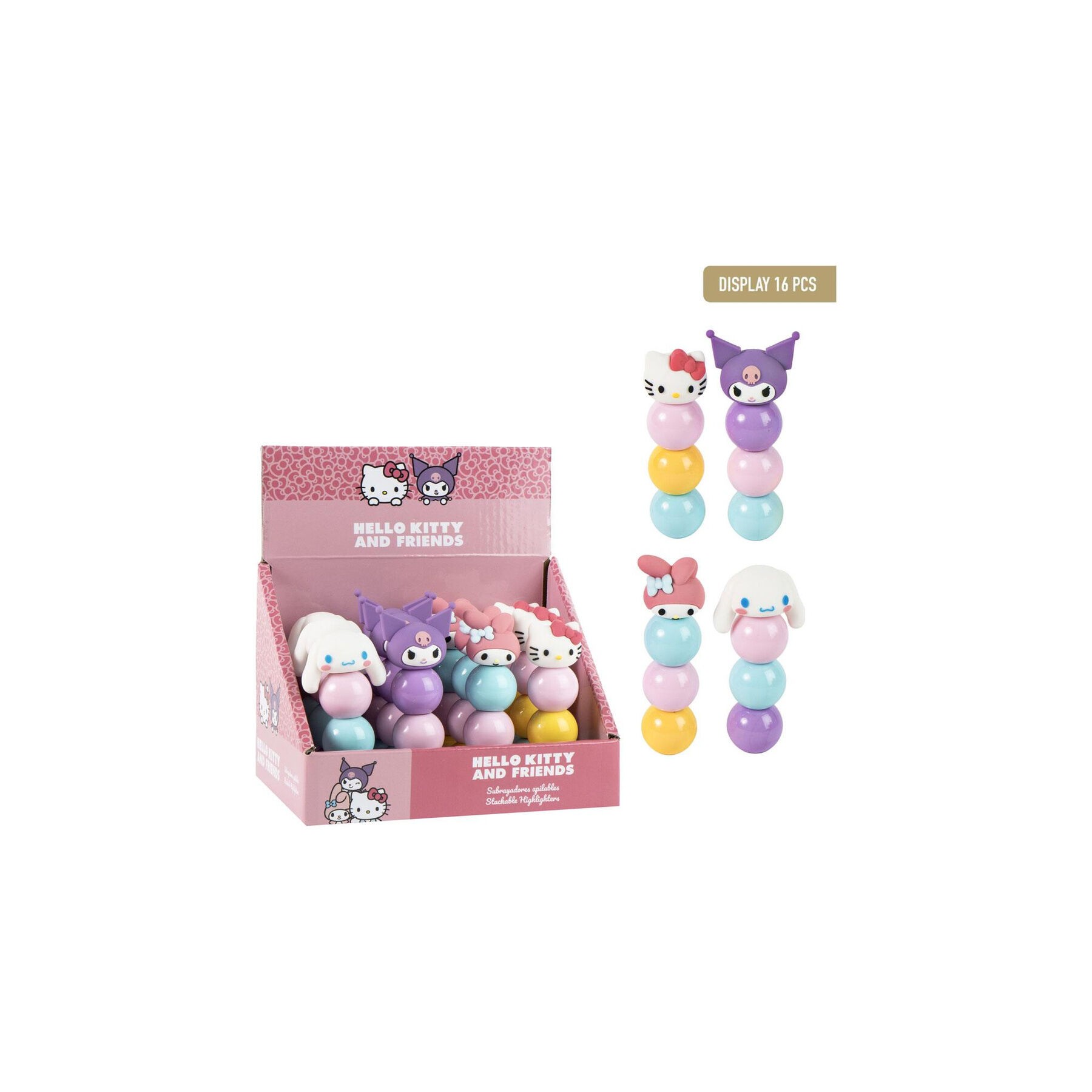 Subrayador apilable Hello Kitty surtido