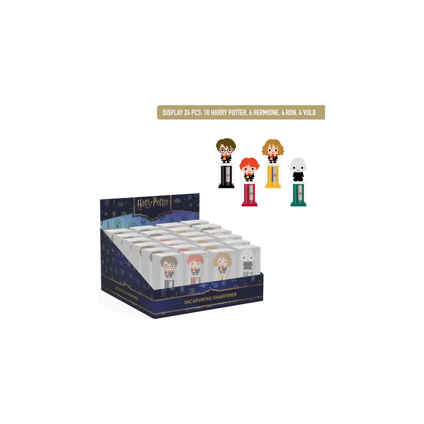 Sacapuntas contenedor Harry Potter surtido