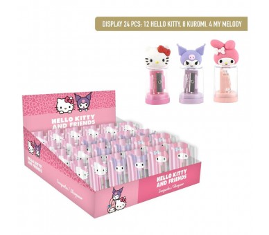 Sacapuntas contenedor Hello Kitty and Friends surtido