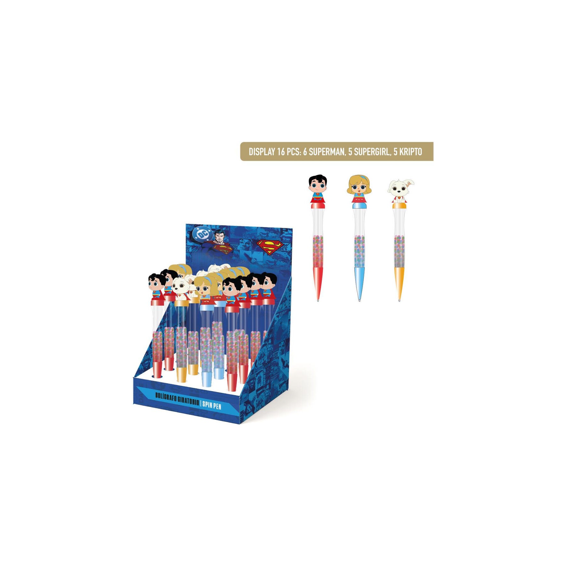 Boligrafo giratorio Superman DC Comics surtido