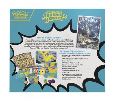 Estuche de Entrenador Elite juego cartas Heroes Ascendentes Pokemon ingles