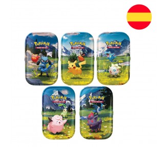 Mini Lata juego cartas Heroes Ascendentes Pokemon español surtido