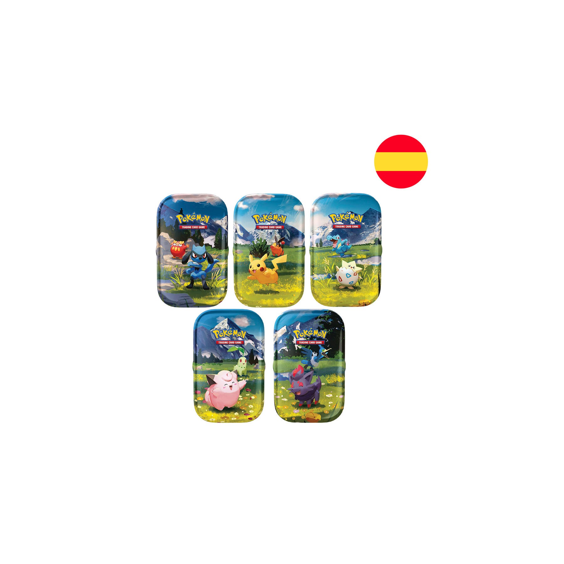 Mini Lata juego cartas Heroes Ascendentes Pokemon español surtido