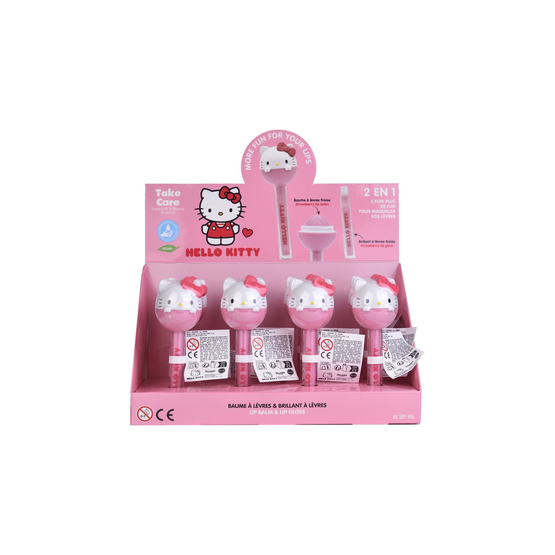 Balsamo labial + brillo Hello Kitty
