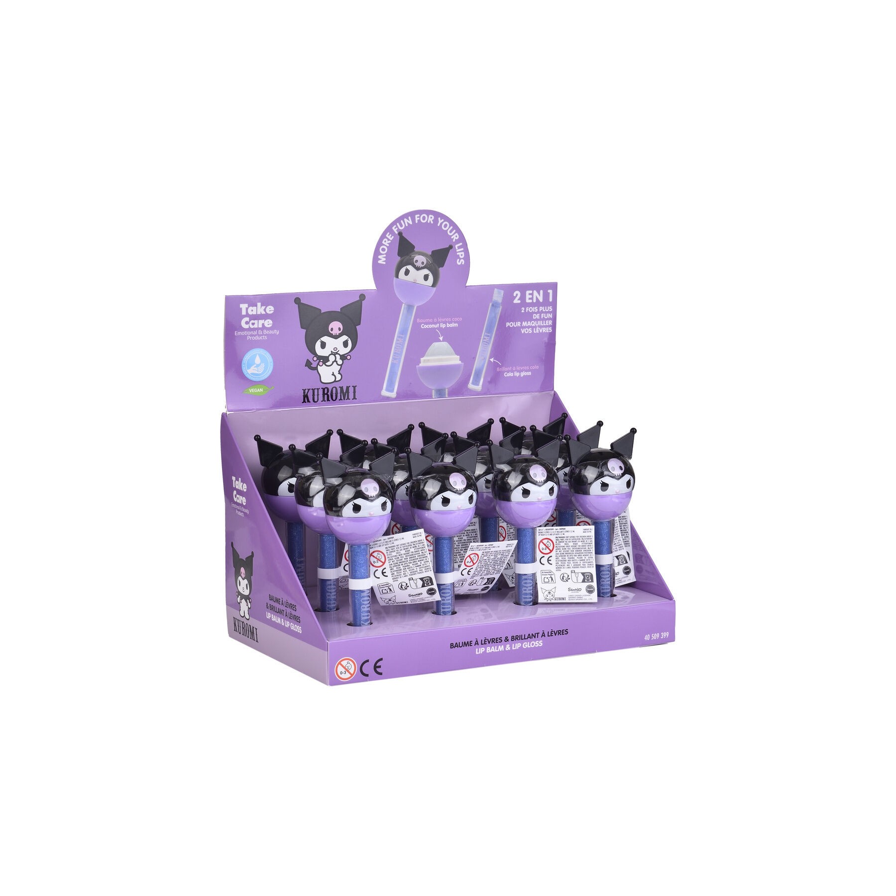 Balsamo labial + brillo Kuromi Hello Kitty