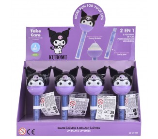 Balsamo labial + brillo Kuromi Hello Kitty