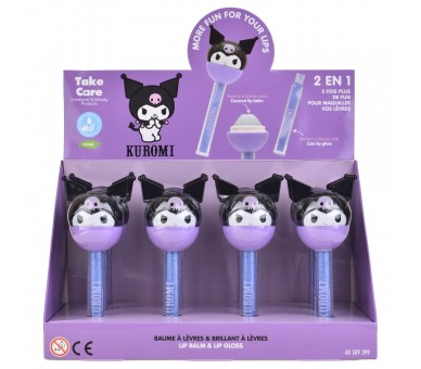 Balsamo labial + brillo Kuromi Hello Kitty