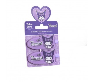 Blister 2 pinzas pelo Kuromi Hello Kitty