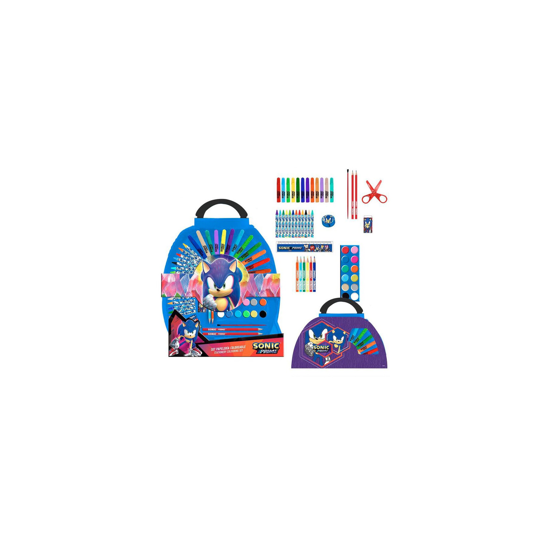 Set Papeleria Sonic Prime 50pzs