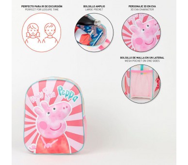 Mochila 3D Peppa Pig 31cm
