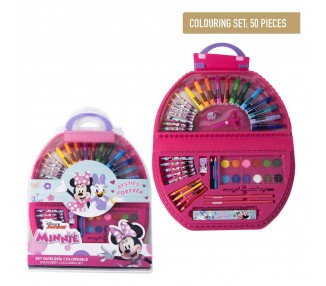Set papeleria coloreable Minnie Disney 50pzs