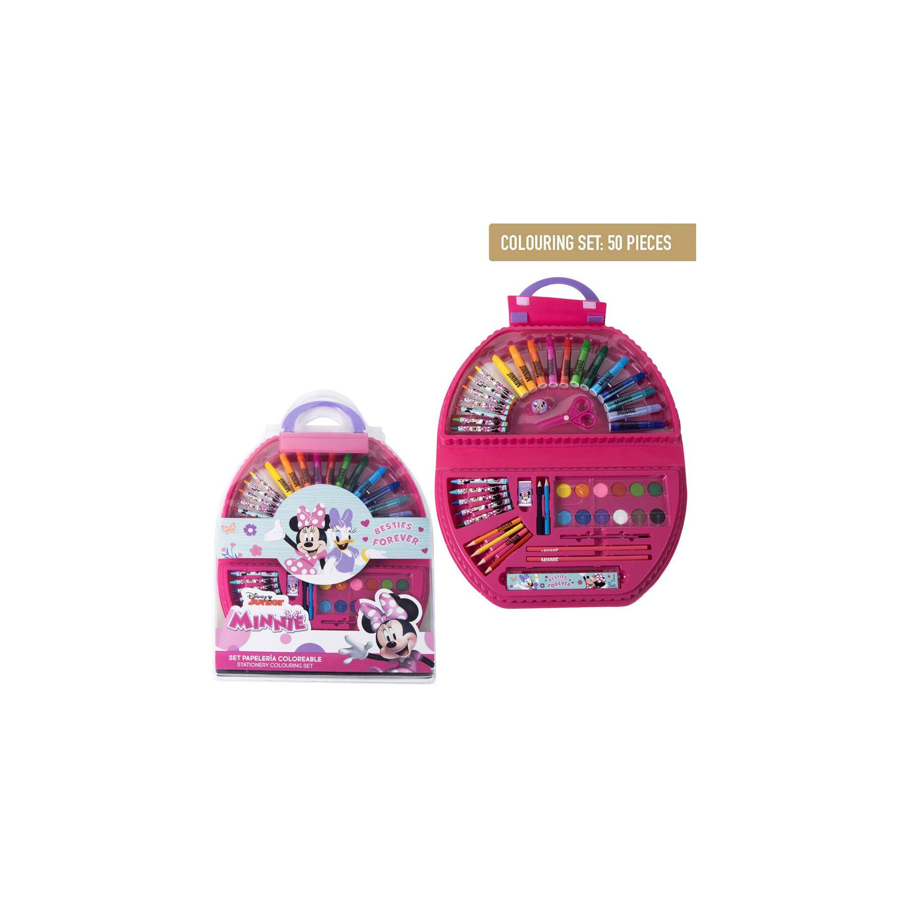 Set papeleria coloreable Minnie Disney 50pzs
