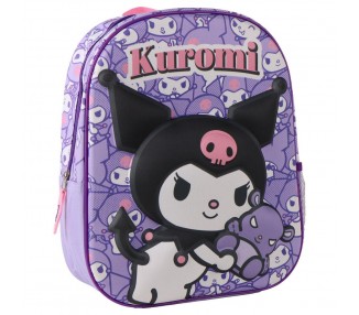 Mochila 3D Kuromi Hello Kitty 30cm