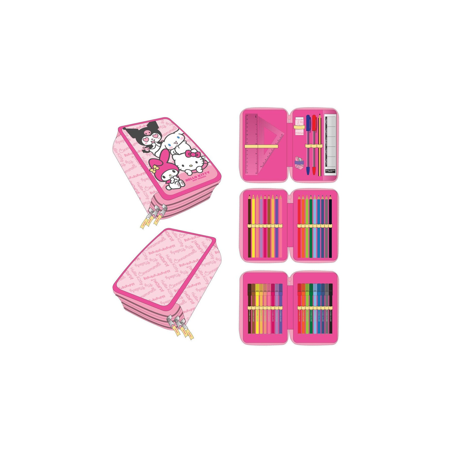 Plumier Hello Kitty and Friends triple