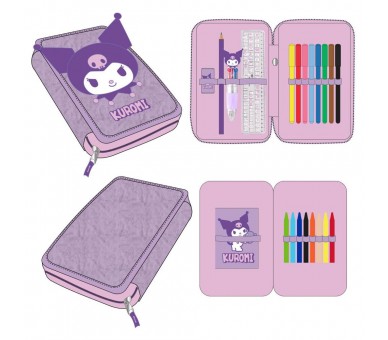 Plumier Kuromi Hello Kitty doble