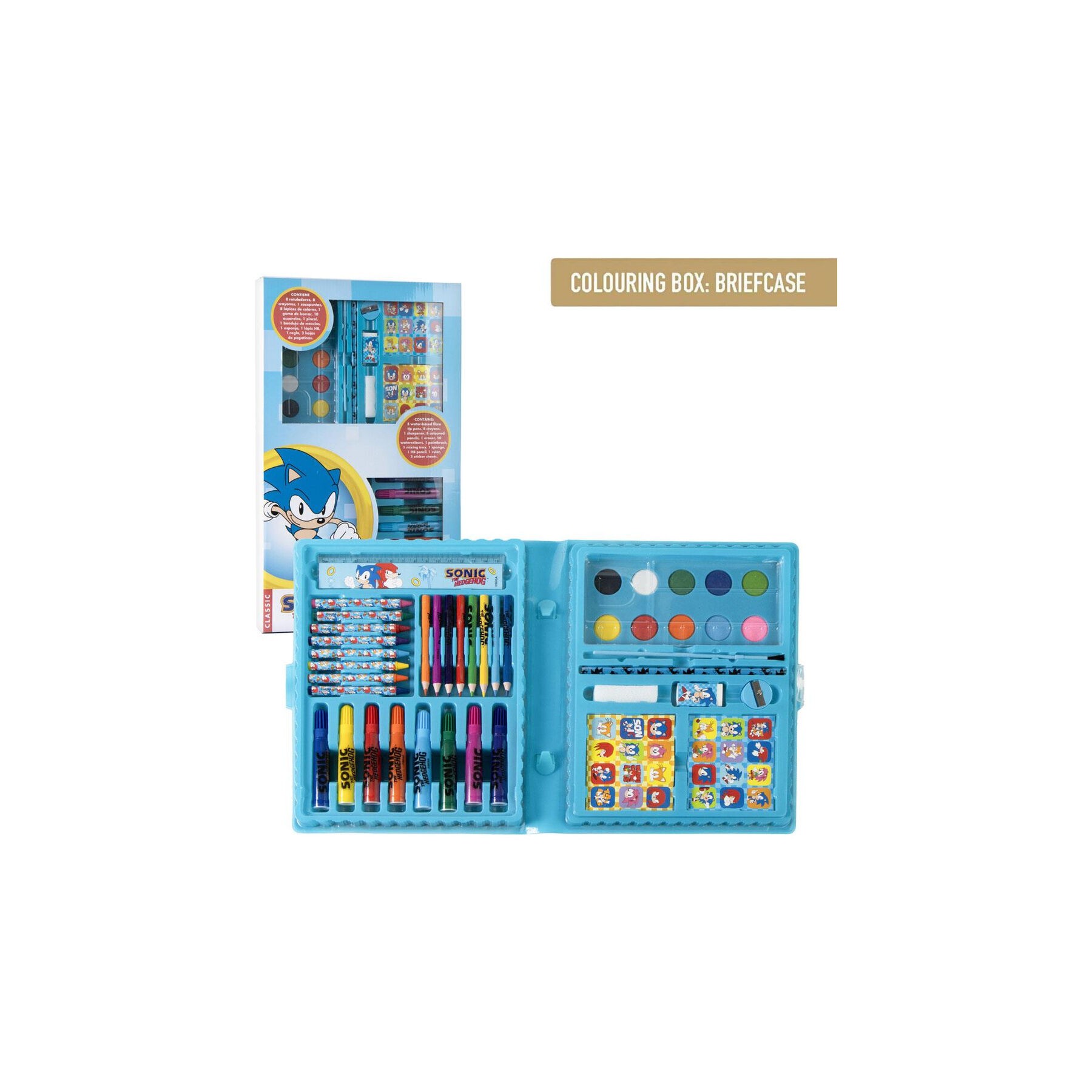 Estuche papeleria coloreable Sonic the Hedgehog