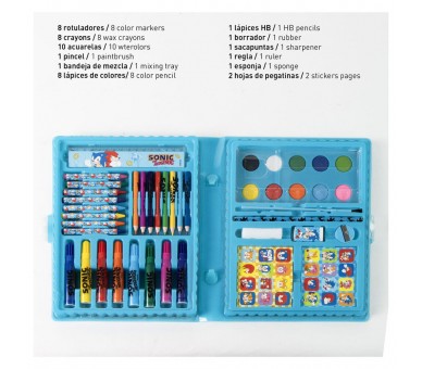 Estuche papeleria coloreable Sonic the Hedgehog