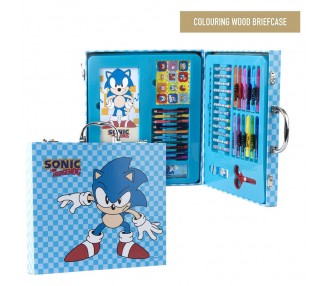 Maletin papeleria coloreable Sonic the Hedgehog