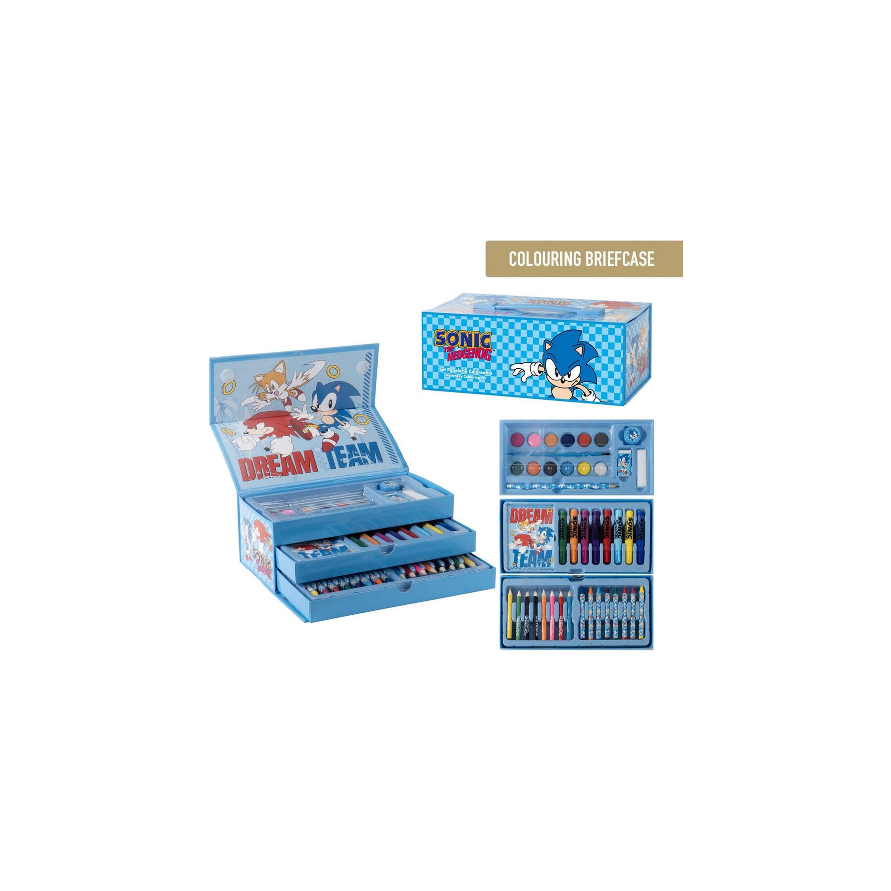 Maletin papeleria coloreable Sonic the Hedgehog