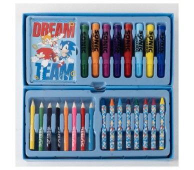 Maletin papeleria coloreable Sonic the Hedgehog