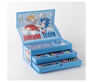 Maletin papeleria coloreable Sonic the Hedgehog
