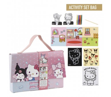 Bolso set coloreable Hello Kitty and Friends