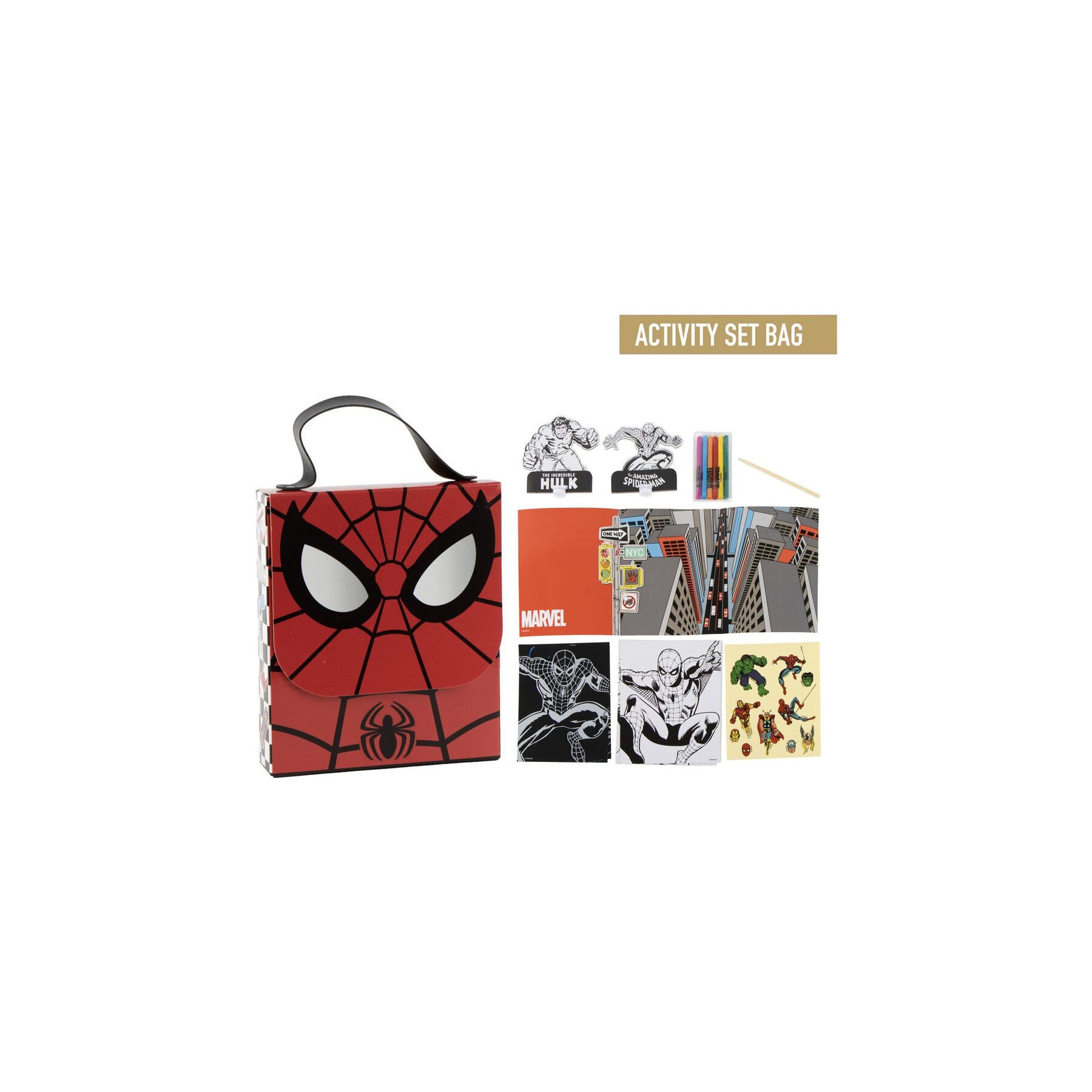Mochila set coloreable Spiderman Marvel