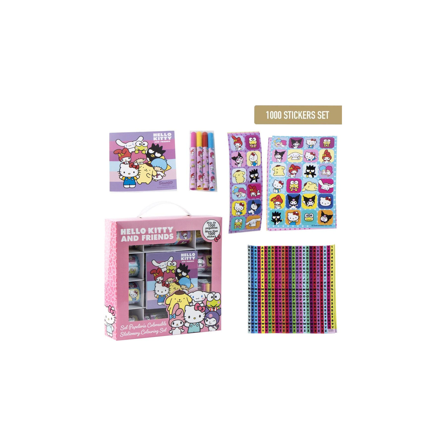 Blister pegatinas Hello Kitty and Friends 1000pzs
