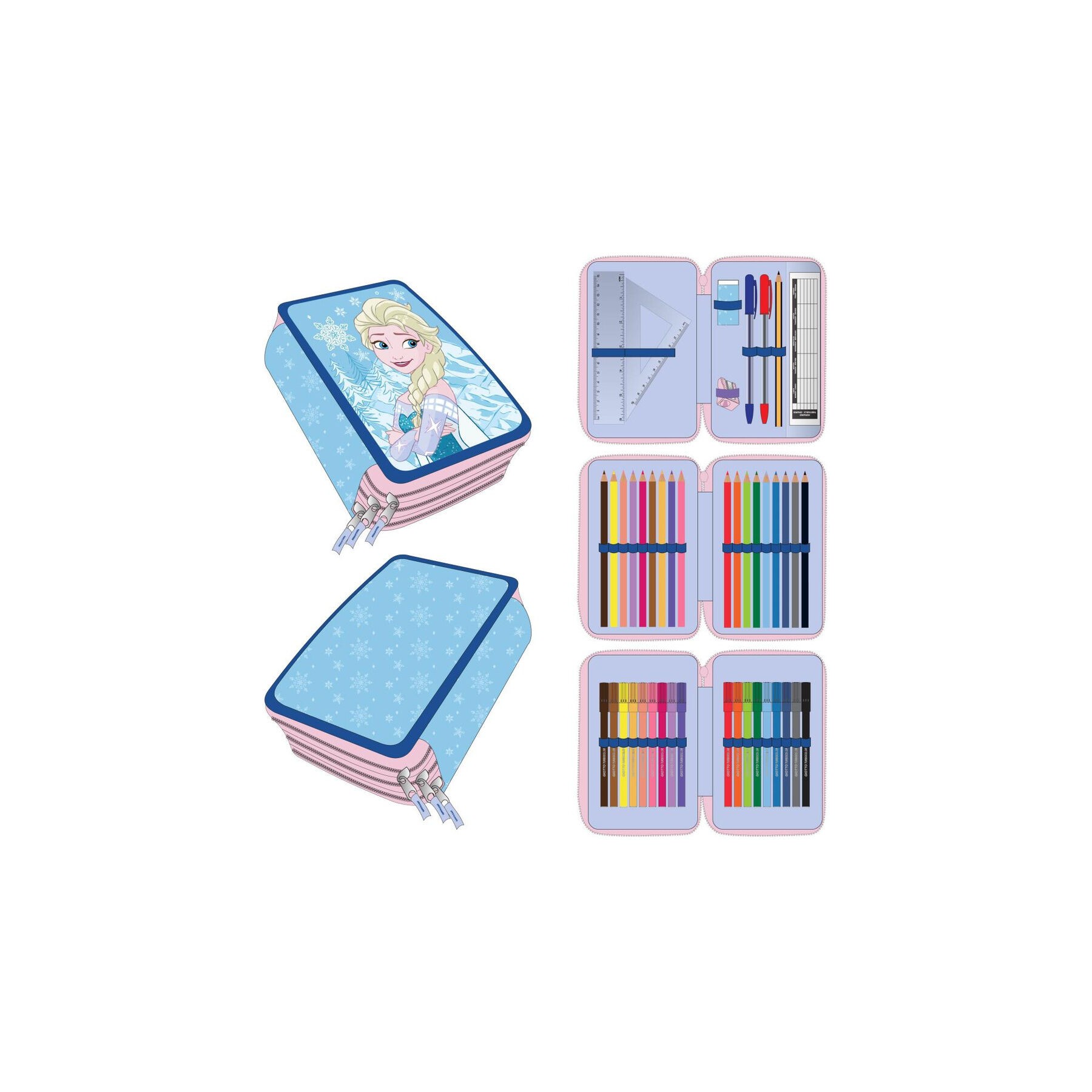 Plumier Elsa Frozen Disney triple