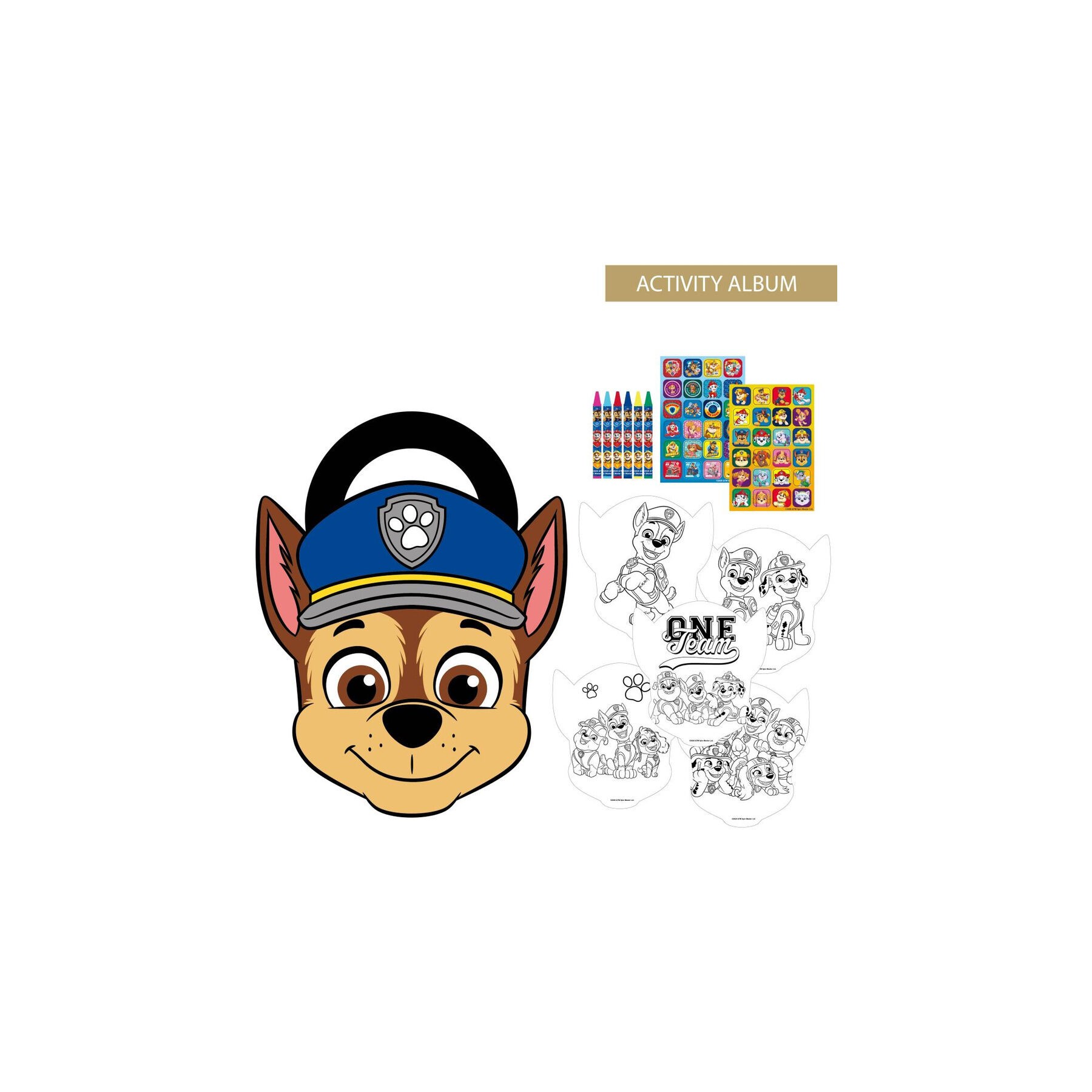 Album actividades coloreable Chase Patrulla Canina Paw Patrol