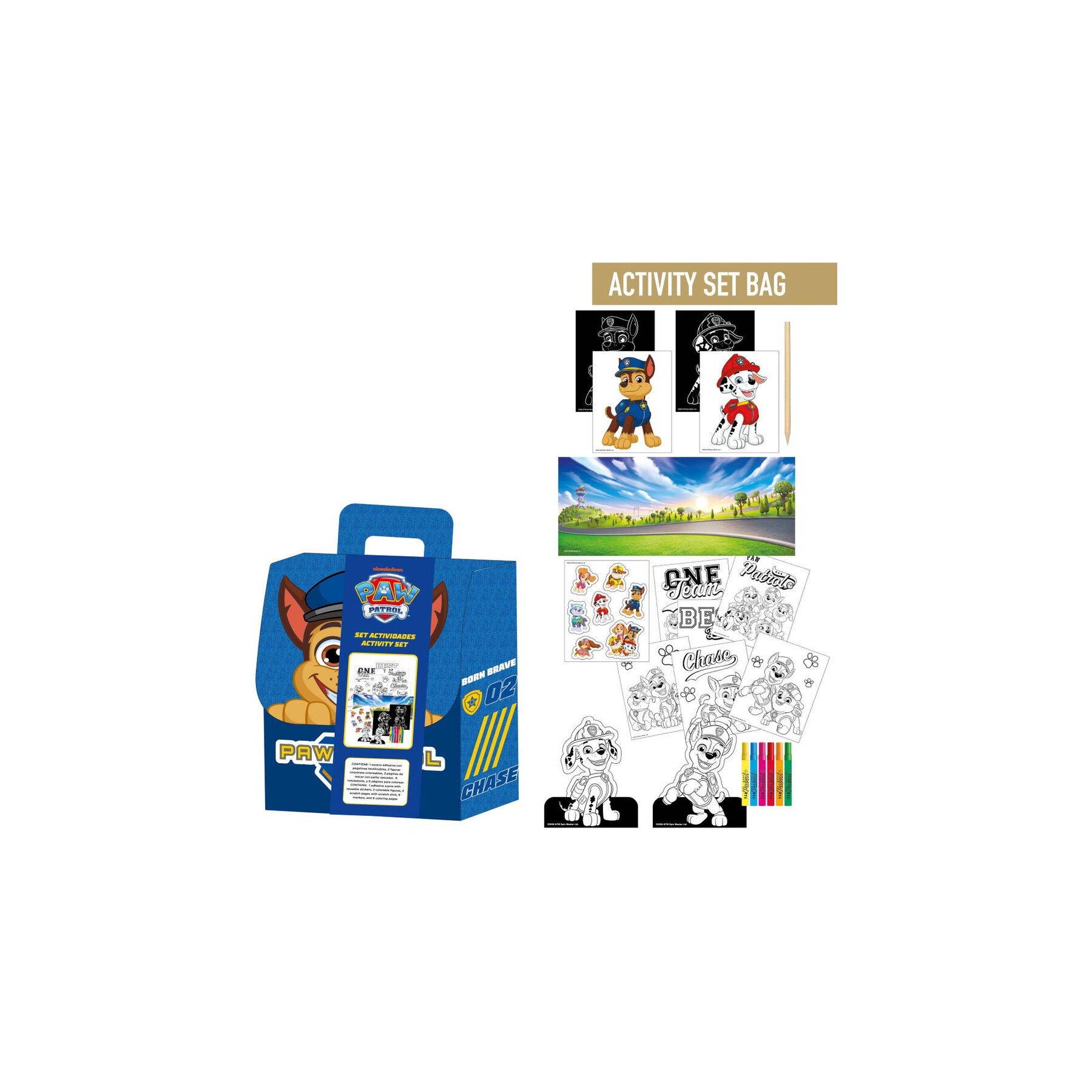 Mochila set coloreable Patrulla Canina Paw Patrol