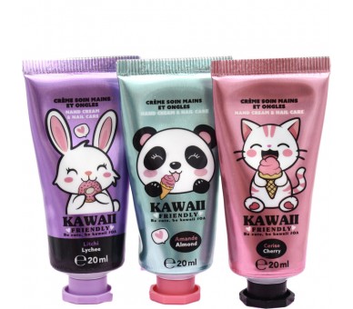 Set 3 Crema manos Kawaii 20ml