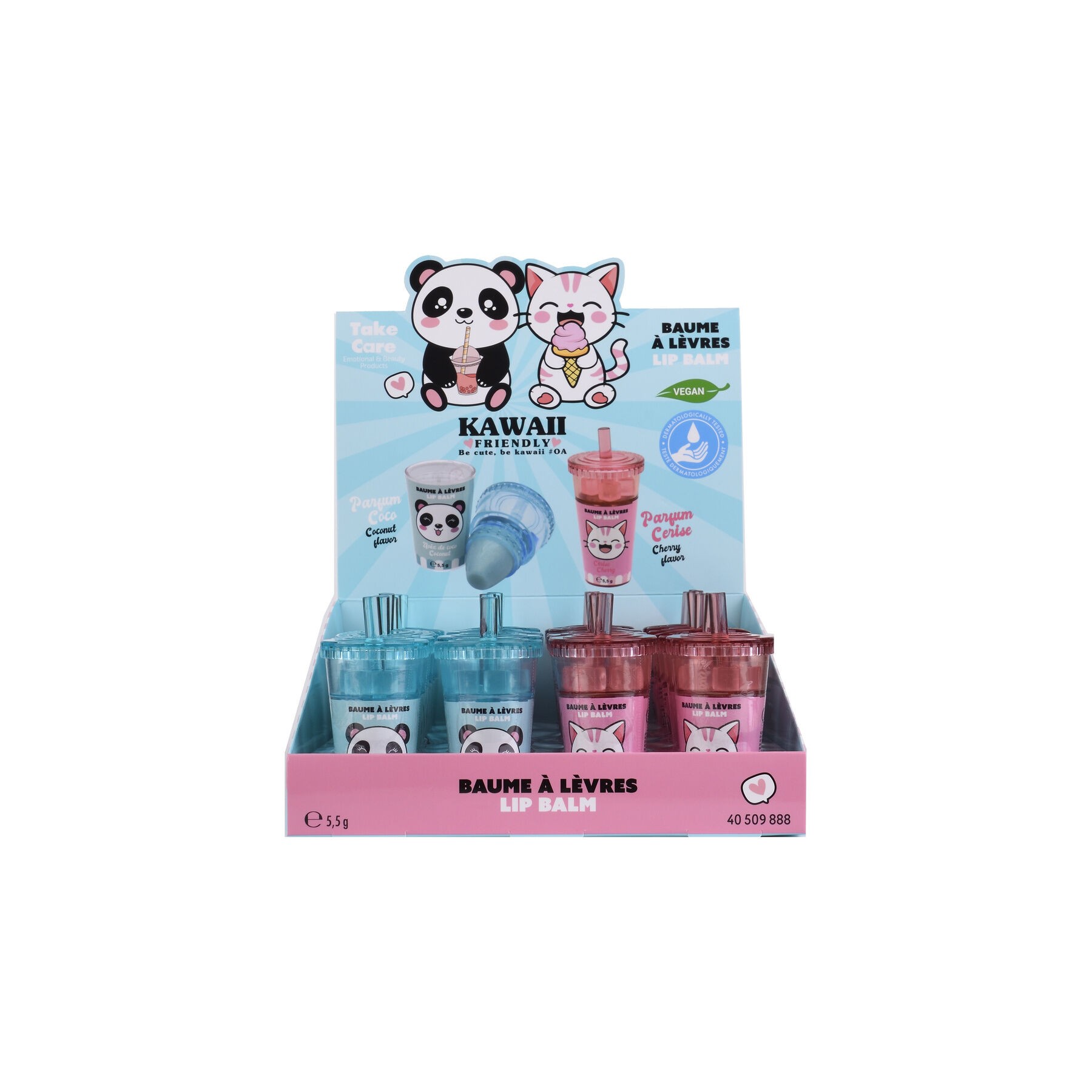 Balsamo labial protector Kawaii surtido
