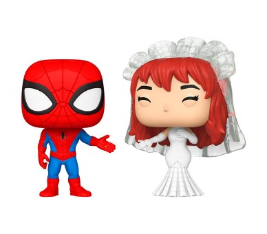 Blister 2 figuras POP Marvel Spider-Man and MJ