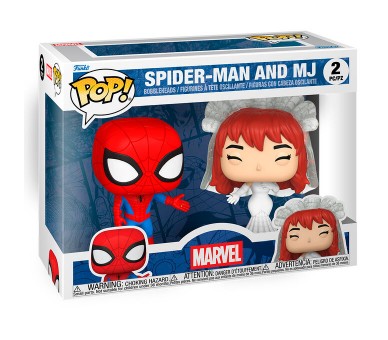 Blister 2 figuras POP Marvel Spider-Man and MJ