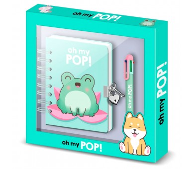 Diario + boligrafo Froggy Oh My Pop!