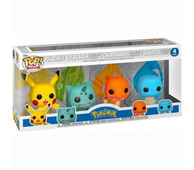 Blister 4 figuras POP Pokemon Starters Exclusive