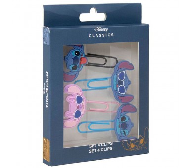 Blister 4 Clips Stitch Disney