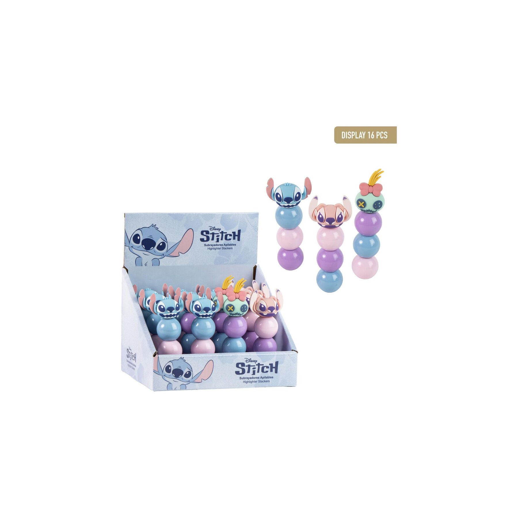 Subrayador apilable Stitch Disney surtido