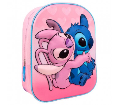 Mochila 3D Angel Stitch Disney 31cm