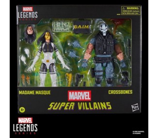 Blister 2 figuras Madame Masque & Crossbones Super Villains Marvel Legends Series 15cm