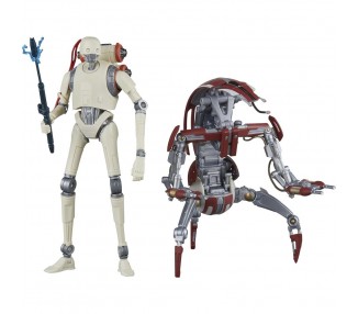Blister 2 figuras KX Security Droid Enforcer & Droideka Survivor Star Wars Jedi 15cm