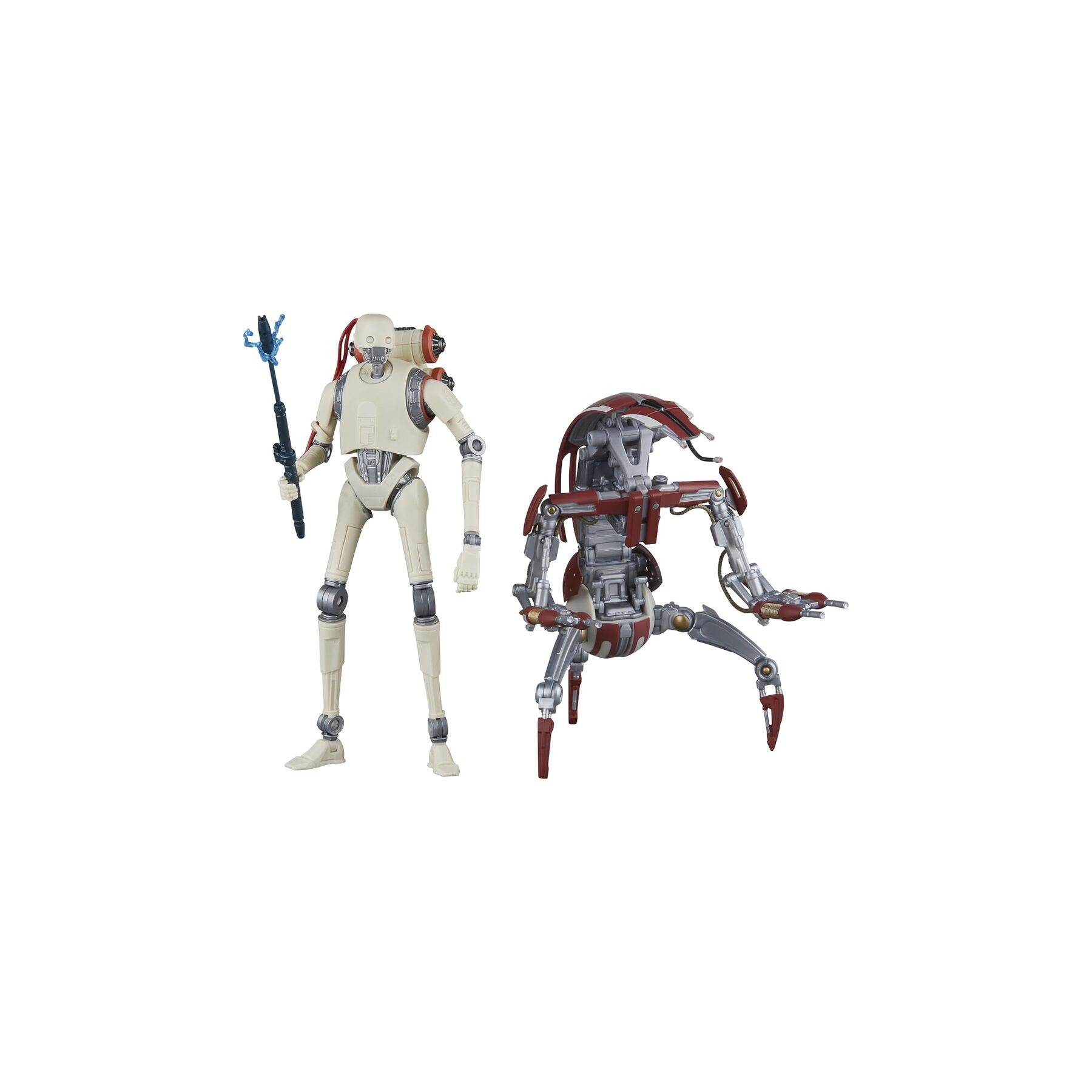 Blister 2 figuras KX Security Droid Enforcer & Droideka Survivor Star Wars Jedi 15cm