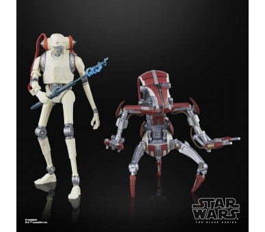 Blister 2 figuras KX Security Droid Enforcer & Droideka Survivor Star Wars Jedi 15cm