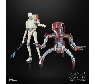 Blister 2 figuras KX Security Droid Enforcer & Droideka Survivor Star Wars Jedi 15cm