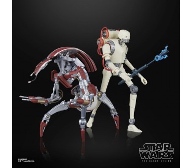 Blister 2 figuras KX Security Droid Enforcer & Droideka Survivor Star Wars Jedi 15cm