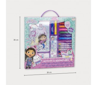 Set papeleria coloreable La Casa de Muñecas de Gabby