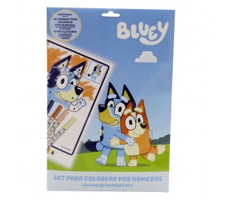 Set coloreable numeros Bluey