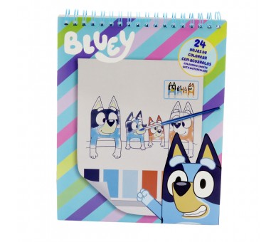 Cuaderno coloreable acuarelas Bluey